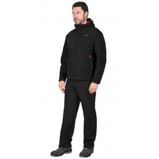 Куртка флисовая "Техно" (флис дублированный) черная (Ч3)