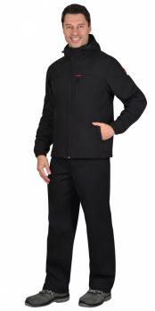 Куртка "Азов" софтшелл черная с капюшоном (ЧЗ)