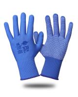 Перчатки Safeprotect НейпМикро-Г (нейлон+ПВХ-микроточка, голубой) (х12х300)