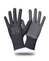 Перчатки Safeprotect НейпМикро-Ч (нейлон+ПВХ-микроточка, черный) (х12х300)