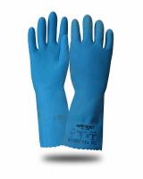 Перчатки Safeprotect КЩС-1-SP синие (латекс, слой Silver, толщ.0,45мм, дл.300мм) (х12х120)