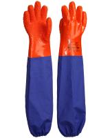Перчатки "Safeprotect РЫБАК ЛОНГ-SP" (интерлок+ПВХ с крошкой, с нарукавником дл.26+40см) (х12х72)