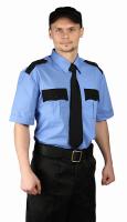 Рубашка охранника короткий рукав синяя