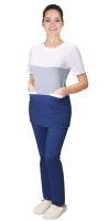 Костюм "РИАНА" женский: блуза, брюки, синий с серым