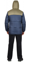 Куртка "ДРАЙВ" зимняя мужская, синяя с оливковым, подкладка  иск. мех (ЧЗ) тк.Дюспо_2