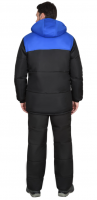 Куртка "ДРАЙВ" зимняя мужская, черная с васильковым, подкладка  иск. мех (ЧЗ) тк.Дюспо_2