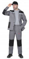 Костюм "СТАНДАРТ": куртка, брюки средне-серый с черным и СОП_0