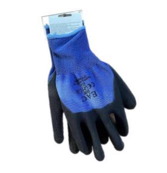 Перчатки синтетические, черный облив синие "ADMIRAL" Х-ХL