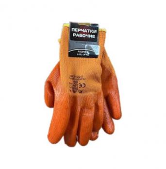 Перчатки синтетические оранжевый облив оранжевые утепленные "ADMIRAL" X-XL