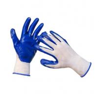 Перчатки синтетические синий облив белые М-L (8-9)
