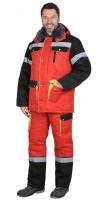 Костюм "Титан" зимний: куртка дл., п\к. красный с черным и СОП-50 мм тк. Гретта