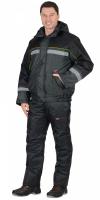 Куртка "Гастарбайтер-3" кор., темно-серая с черным и лимонным кантом СОП 50 мм (Ч3) тк. Оксфорд 