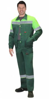 Костюм "Легионер" летний, куртка, брюки зеленый с лимонным и СОП 50 мм