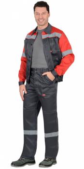 Костюм "Легионер": лето, куртка, брюки темно-серый с красным и СОП 50 мм