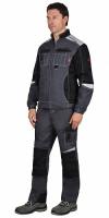 Куртка "Фаворит-Мега" серая с черным, СОП тк. Родос (Ч3)